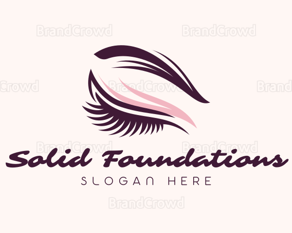 Eyelash Beauty Eyeshadow Logo