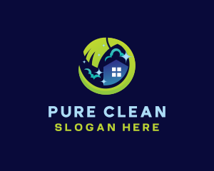 Cleaning Mop Housekeeping logo design