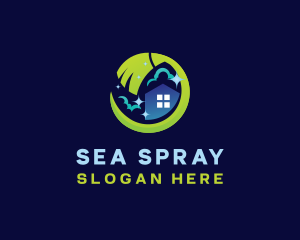 Cleaning Mop Housekeeping logo design