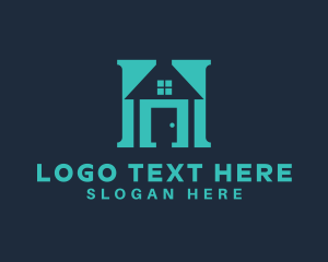 Land Developer - House Realty Letter H logo design