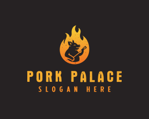 Pork - Pork Barbecue Grill logo design