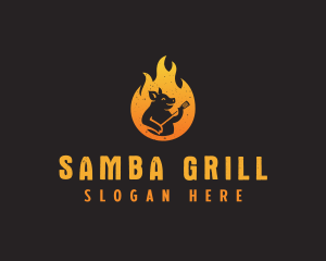 Pork Barbecue Grill logo design