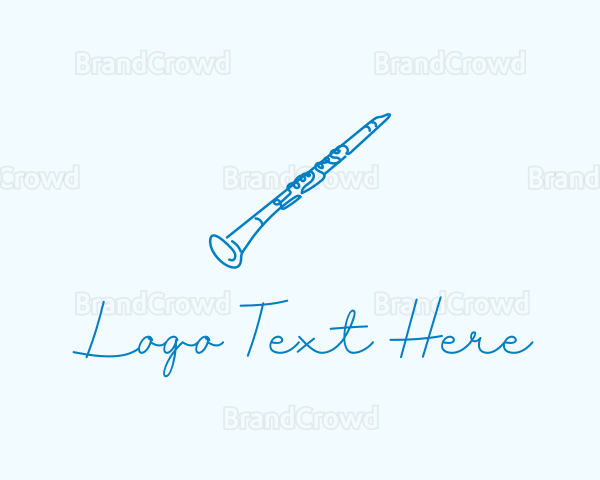 Clarinet Musical Instrument Logo