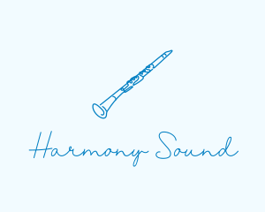 Orchestra - Clarinet Musical Instrument logo design