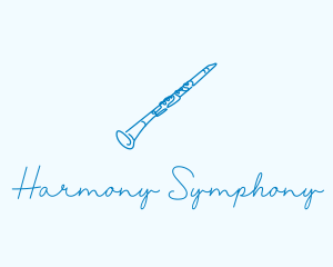 Orchestra - Clarinet Musical Instrument logo design