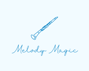 Music - Clarinet Musical Instrument logo design