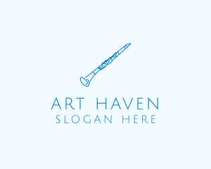 Clarinet Musical Instrument logo design