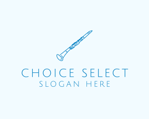 Clarinet Musical Instrument logo design