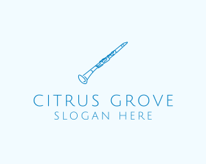 Clarinet Musical Instrument logo design