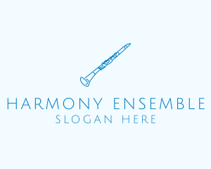 Orchestra - Clarinet Musical Instrument logo design