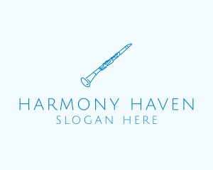 Composer - Clarinet Musical Instrument logo design