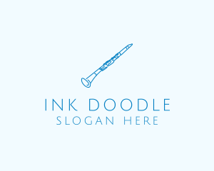 Clarinet Musical Instrument logo design