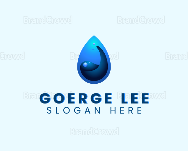 Water Liquid Droplet Logo