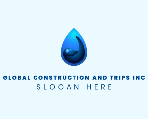 Water Liquid Droplet Logo