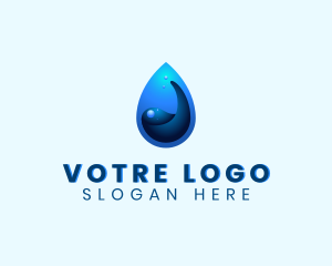 Water Liquid Droplet Logo