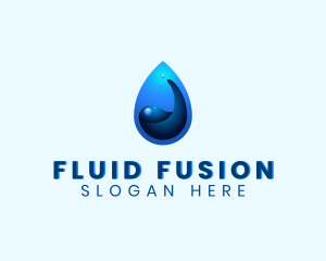 Water Liquid Droplet logo design