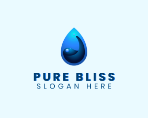 Water Liquid Droplet logo design