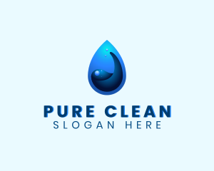 Water Liquid Droplet logo design