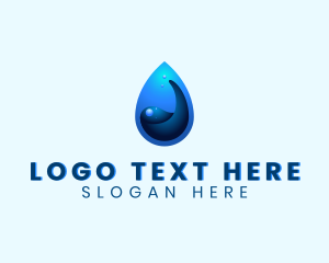 Water Liquid Droplet Logo