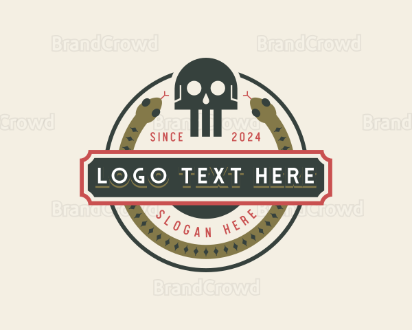 Skull Snake Poison Logo