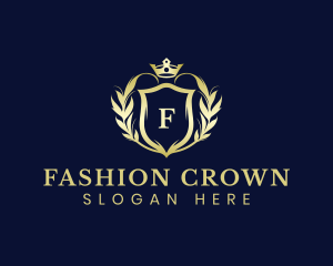 Royalty Wreath Shield logo design