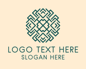 Textile - Green Pattern Weaver logo design