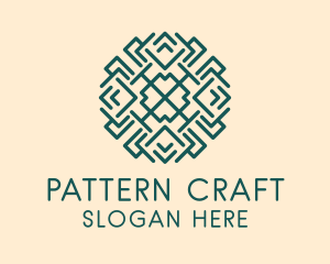 Green Pattern Weaver logo design