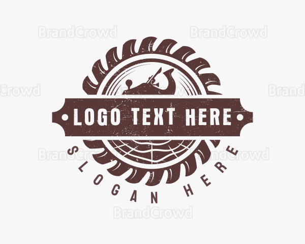 Carpentry Woodworking Log Logo