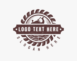 Log - Carpentry Woodworking Log logo design