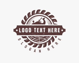 Carpentry Woodworking Log Logo