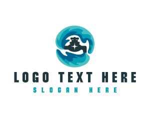 Water Pipe - Plumbing Faucet Repair logo design