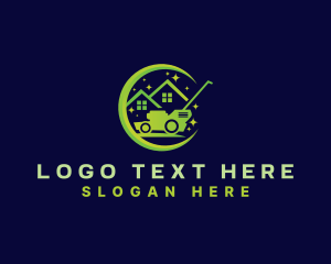 Lawn Care - Lawn Mower Landscaping logo design