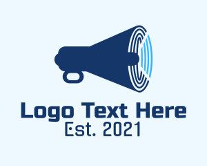 Propaganda - Blue Radar Megaphone logo design