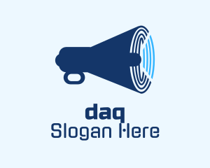 Blue Radar Megaphone  Logo