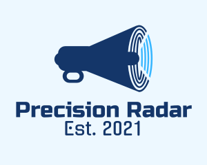 Radar - Blue Radar Megaphone logo design