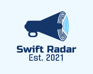 Radar - Blue Radar Megaphone logo design