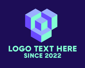 3d - 3D Cube Technology logo design