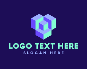 3d - 3D Cube Technology logo design