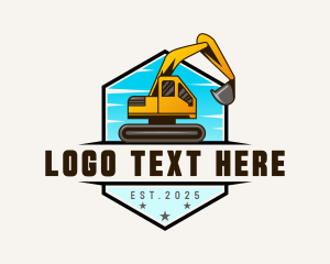 Heavy Machinery - Excavator Industrial Machinery logo design