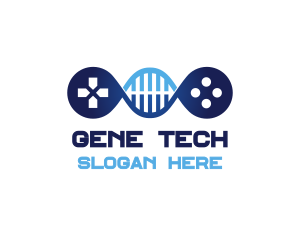 Genetics - Game Controller DNA logo design