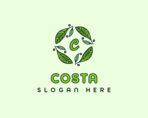 Ornamental Green Wreath logo design