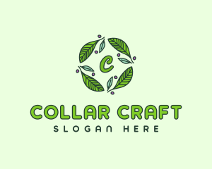 Ornamental Green Wreath logo design