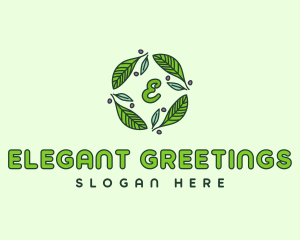 Ornamental Green Wreath logo design