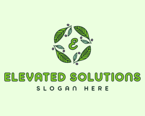 Ornamental Green Wreath logo design