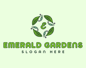 Ornamental Green Wreath logo design