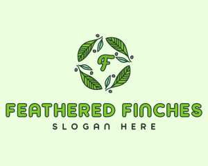 Ornamental Green Wreath logo design