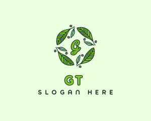 Ornamental Green Wreath logo design