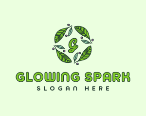 Ornamental Green Wreath logo design