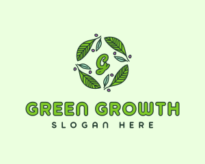 Ornamental Green Wreath logo design