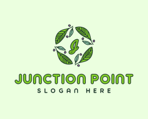 Ornamental Green Wreath logo design